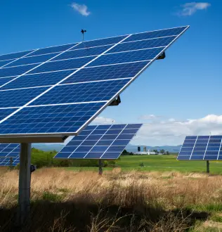 Solar Panels are Installed the agricullture fields