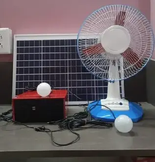 A fan connected Solar Panel by DC Home System