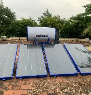 Water Solar heater installed in a home
